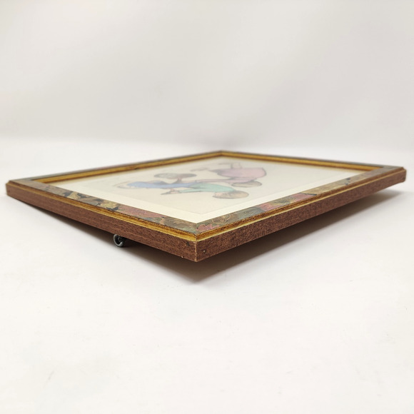 Tricycle Print Signed Matted Framed Numbered 8/150 Drawing Kids Siblings Friends - Picture 14 of 16